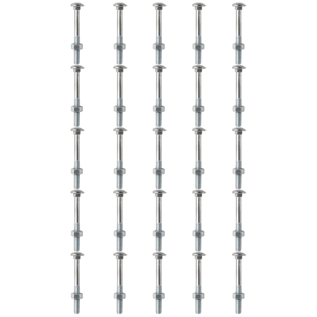 Kit Parafuso Francês Com Porca  1/4'' x 4'' - 53,0008 (Com 25 Unidades) - Nord em Oferta na Shopee