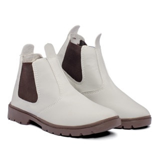 Botina Masculina Menino Bebê Couro Premium Costura Reforçada em Oferta na Shopee