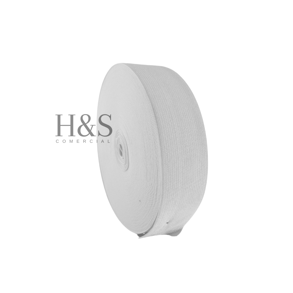 Elástico Zanotti Savana 19mm/ 24mm/ 39mm – Branco - Rolo 25m em Oferta na Shopee