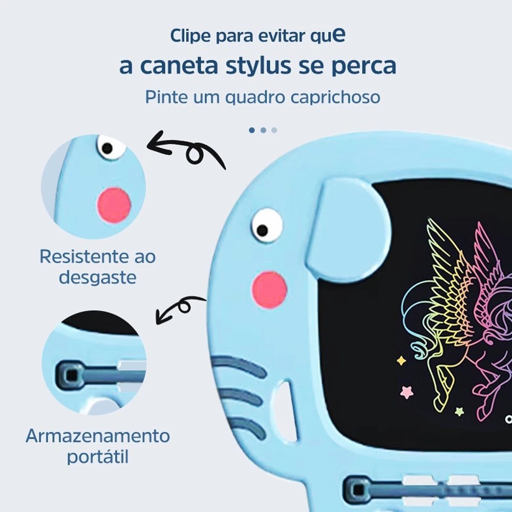 Tablet de escrita LCD para Crianças Elefantes Graffiti Sketchpad Brinquedos Quadro-negro Prancheta