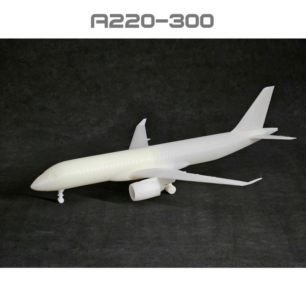 Avião Airbus A220-300 Maquete Escala 1:144 1:100 Plastimodelo