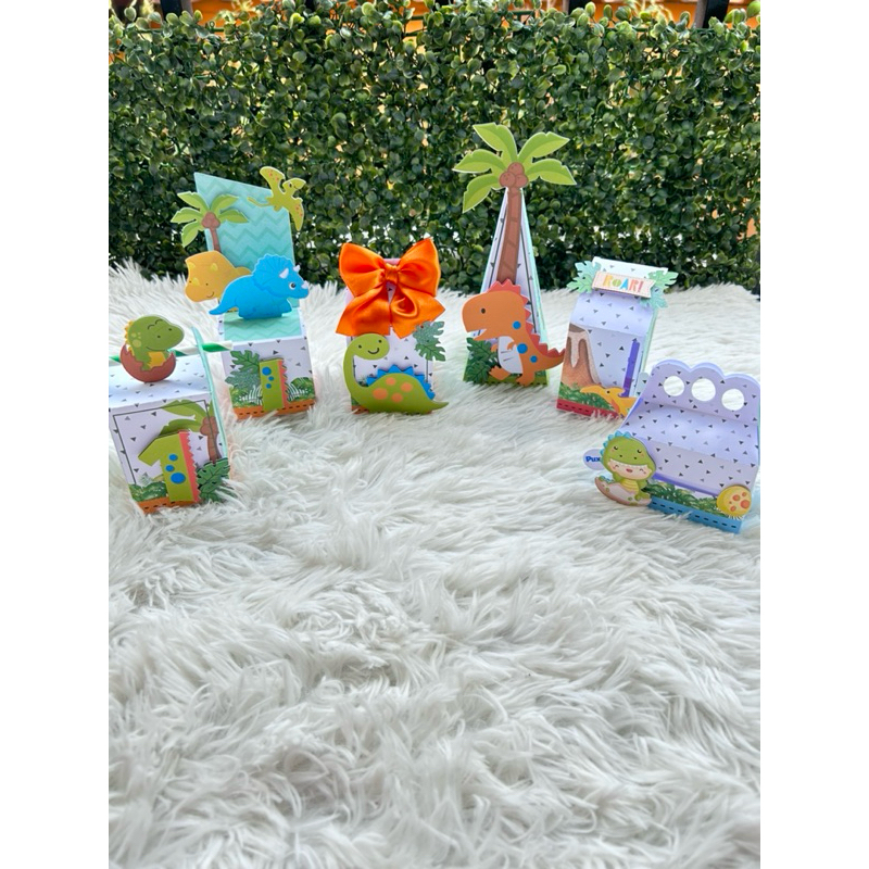 Kit Festa Caixinha Dino Baby | Personalizados dinossauro 3D - Lembrancinha - Aniversário