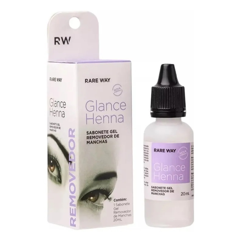 Sabonete Gel Removedor Manchas Henna 20ml Glance Rare Way