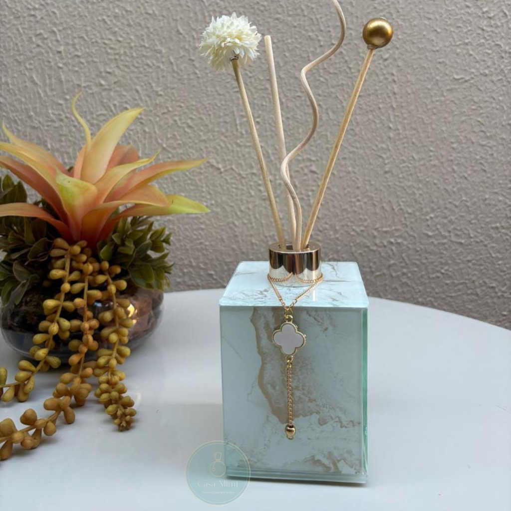 Difusor Aromatizador Ambiente Vidro Efeito Mármore Frasco 250 Ml Banheiro Lavabo Decoração Essência em Oferta na Shopee