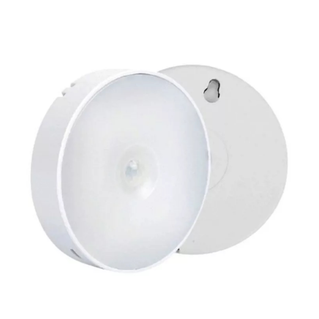 2 Luminária Luz Noturna Led Inteligente Spot Recarregável Sensor de Presença