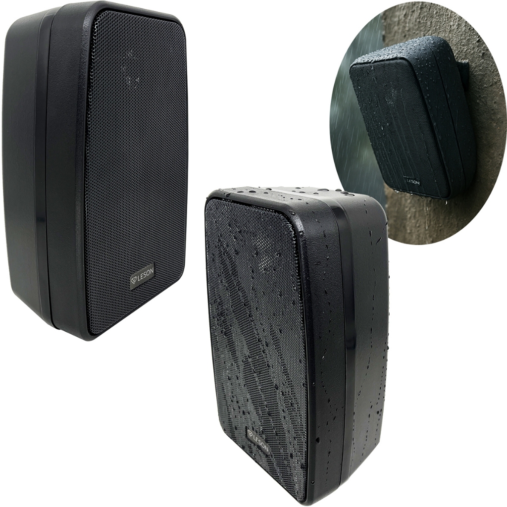 Kit 2 Caixas Som Ambiente Resistente à Água140W Preta Leson Passiva Area Externa e Interna em Oferta na Shopee