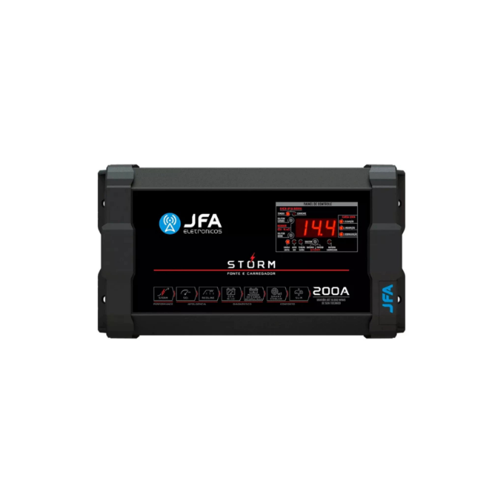 Fonte e Carregador de Bateria JFA Storm Plus 60A/70A/120A/200A Bivolt em Oferta na Shopee