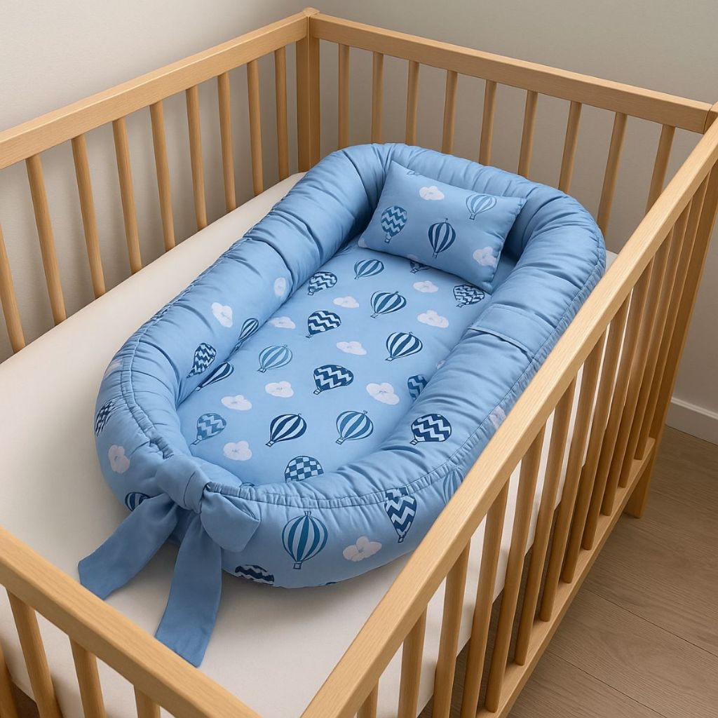Ninho Redutor Berço Bebe Almofada Anatômica Enxoval Menina Menino Rosa Azul Balão em Oferta na Shopee
