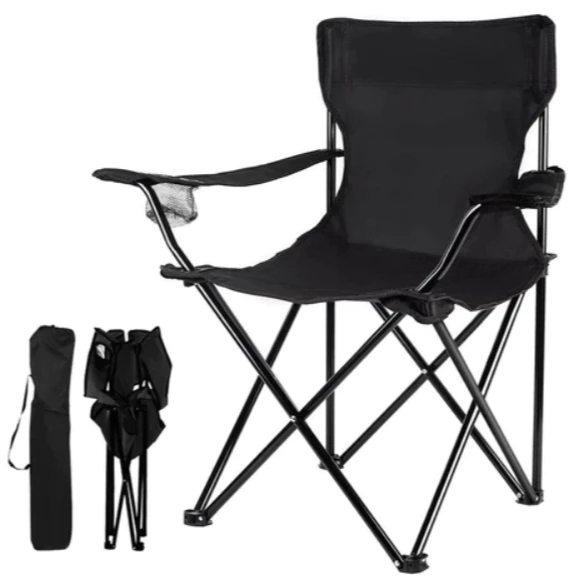 Cadeira Portátil Camping Dobrável Com Porta Copo e Bolsa Para Transporte De Pesca Acampamento Praia