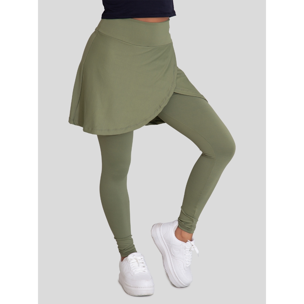Calça Legging Saia Pulse de Poliamida Moda Feminina e Evangelica Fitness em Oferta na Shopee