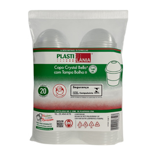 Copo Tampa Bolha Sem Furo 300/200/150ml Plastilania C/20 Und Espessura e Resistência em Oferta na Shopee