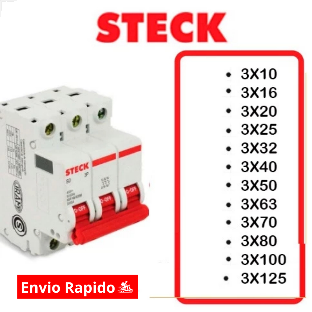 Disjuntor Steck Curva C Tripolar Trifasico