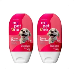 Kit 2 Creme Dental Sabor Morango Mypetone - 90g