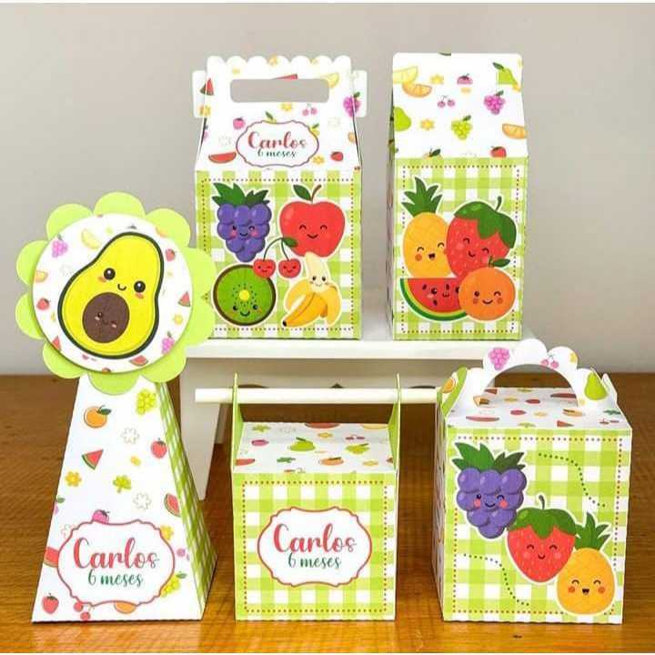 Kit Festa Personalizados Frutinhas Lembrancinha Caixinha Aniversário