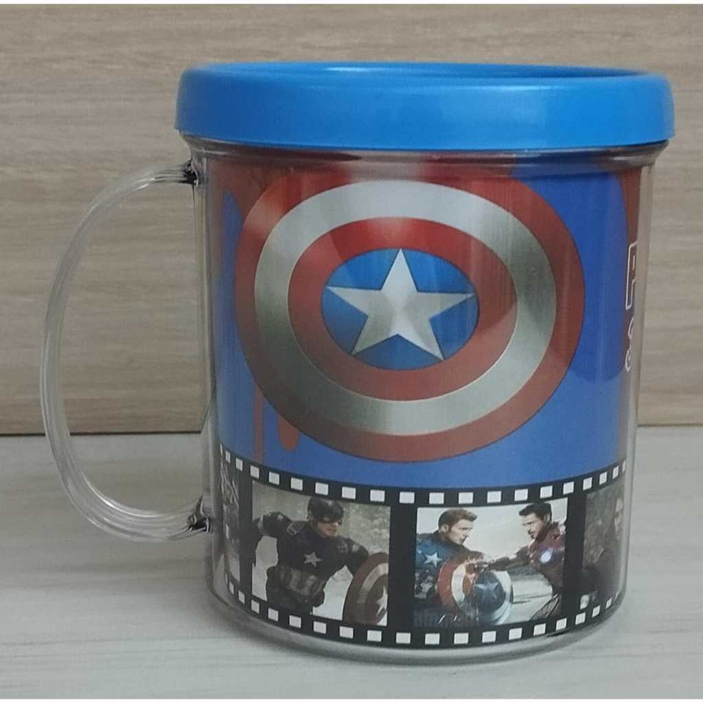 10 canecas acrílica personalizada para festa infantil lembrancinha Capitão america
