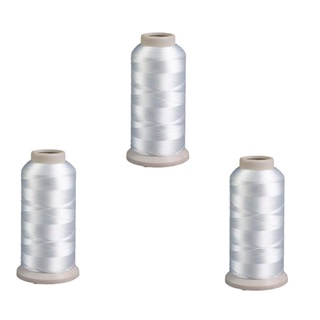 Linha de poliester Maquina de Bordar 4000m branca L-6430 em Oferta na Shopee