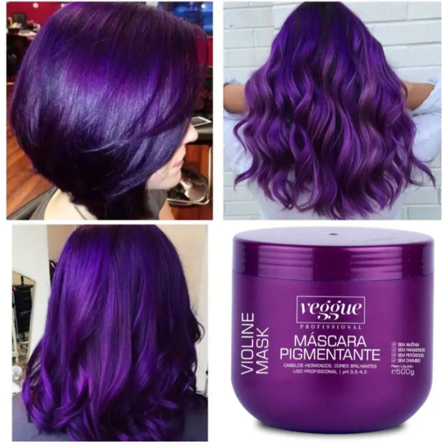 Mascara Tonalizante Mask Color Violine 500g Veggue