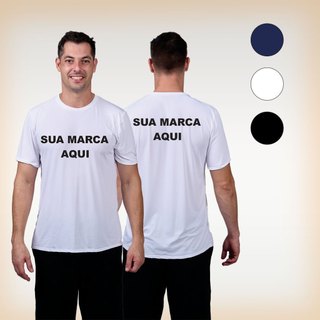 Camiseta 100% poliamida básica personalizada com a sua logo ou frase LEIA A DESCRIÇÃO
