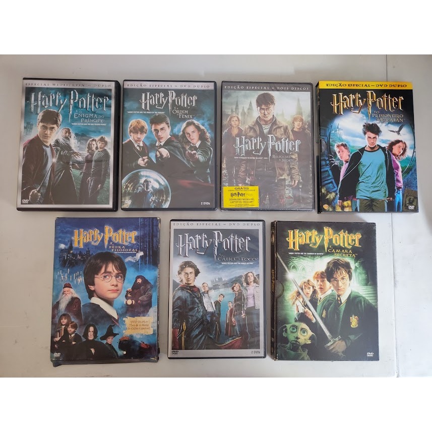 Dvd filmes HARRY POTTER Lote - NOVOS A LACRADOS - 7 Unidades