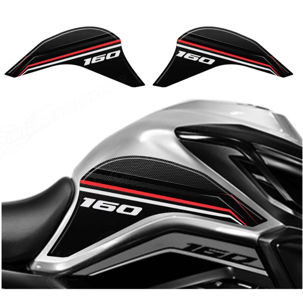 Adesivo Protetor Resinado 3D Lateral M33 Moto Cg Fan 160 até ano 2024 em Oferta na Shopee