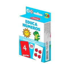 Jogo Educativo - Educa Números - Cartas com Números - 34 Cartas - GGB