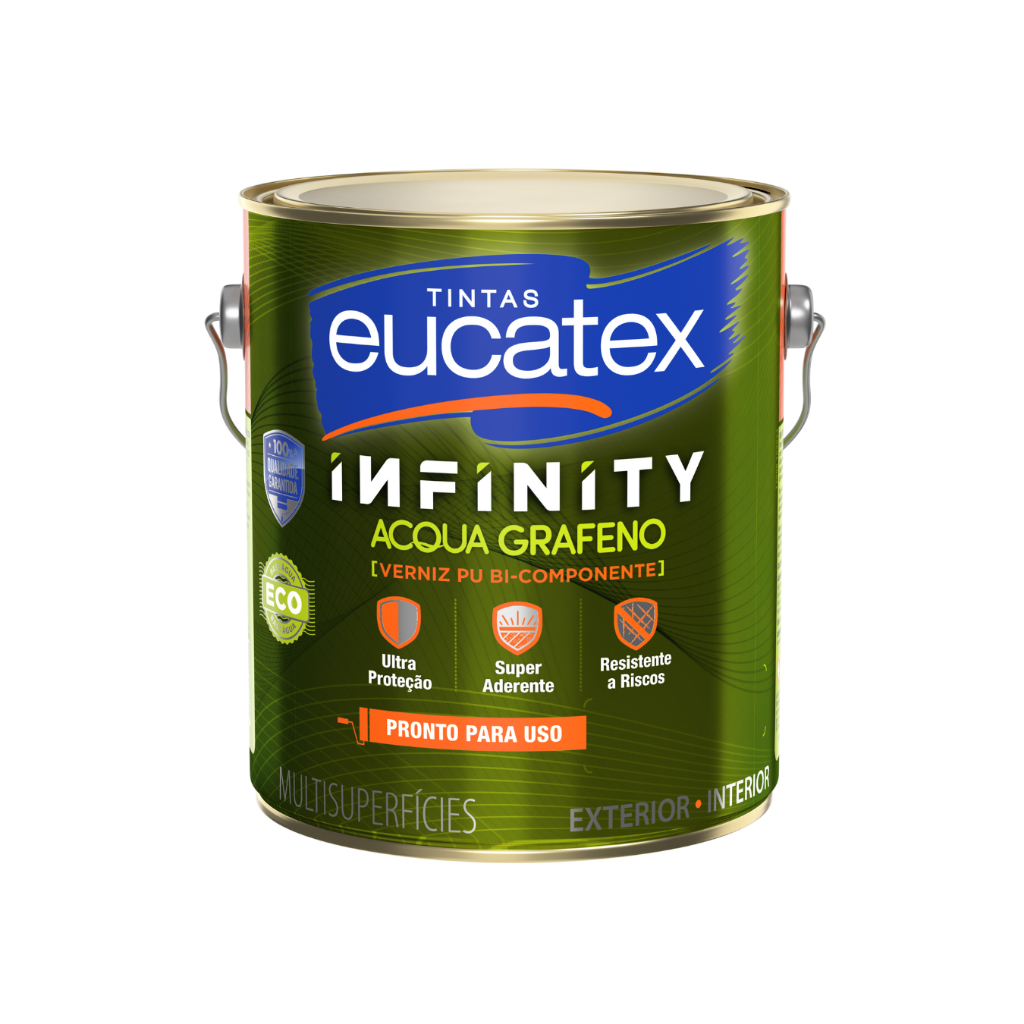 Eucatex Infinity Acqua Grafeno Verniz Pu 3l + Catalisador