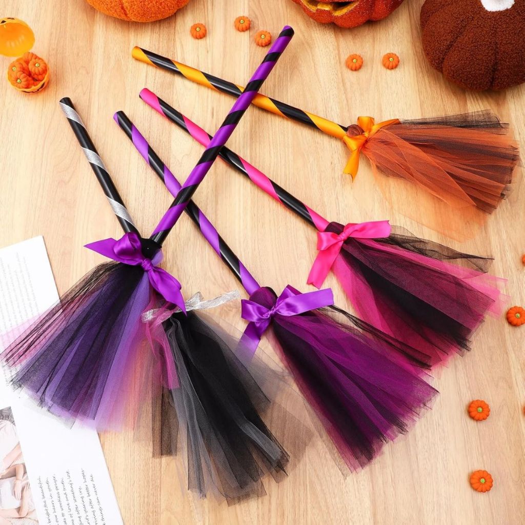 Vassoura Halloween Decoração Bruxas 96cm Acessórios Dia das Bruxa Fantasia Cosplay Infantil Enfeite em Oferta na Shopee