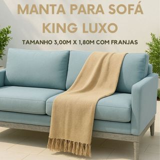Manta Para Sofá King Luxo Super Gigante Tipo Capa De Sofá 3,00 x 1,80 Mts  Direto da Fábrica