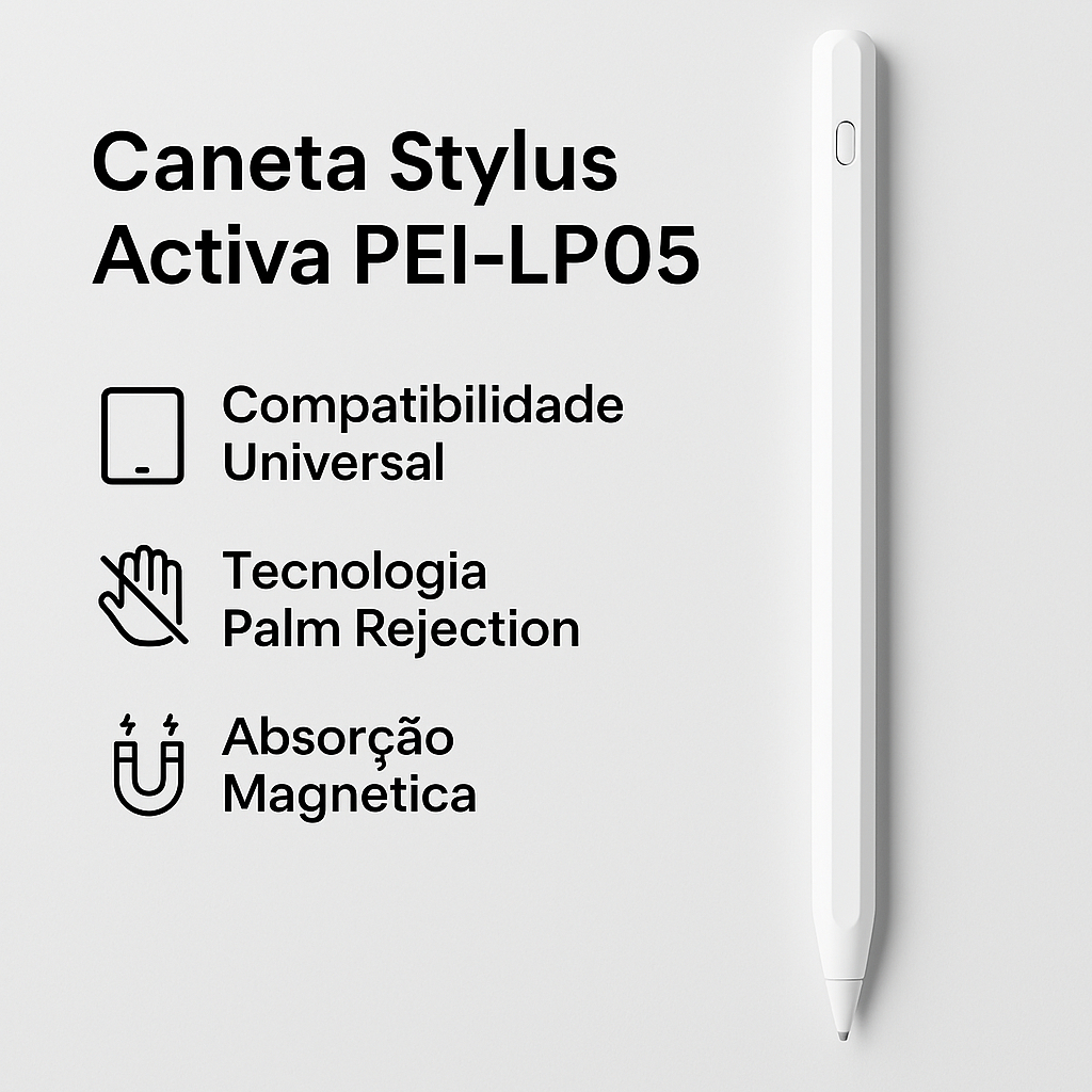 Caneta Stylus Activa da Peining | Compatibilidade Universal com Tecnologia Palm Rejection | PEI-LP05