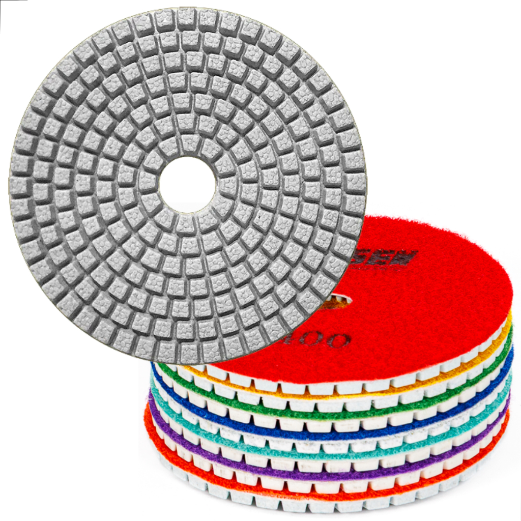 10 Lixa Diamantada para polir porcelanatos marmores e granitos 100mm polimento cortes 45 graus em Oferta na Shopee