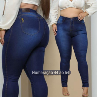 Calça Jeans Plus Size Com Elastano Super Conforto 44 ao 54 em Oferta na Shopee