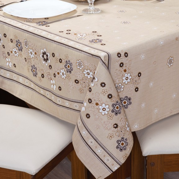 Toalha de Mesa 10 Cadeiras Retangular 3,00 x 1,45M Tecido Linhão Grosso Estampado Vários Modelos