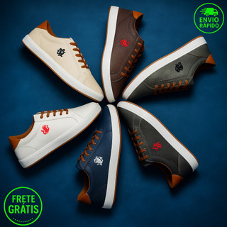 Sapatenis Masculino Casual Chic – Couro de Verdade, Design Atemporal e Pronta Entrega!