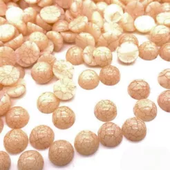 Chaton Meia Pérola Cerâmica com 10mm na cor Creme