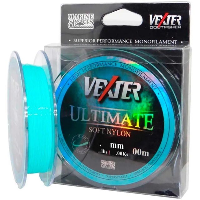 Linha de Pesca Monofilamento Marine Sports Vexter Nylon 300m 0.33mm 0.40mm Verde / Azul