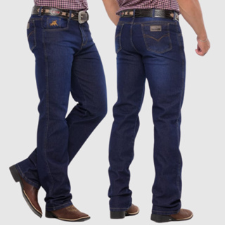 Calça Masculina Country Tradicional Rodeio Jeans Grosso Com Lycra Montaria em Oferta na Shopee