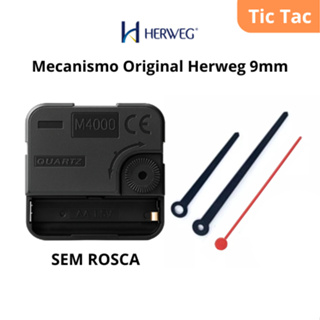 Mecanismo Relógio Parede Eixo Curto 9mm Tic Tac Original Herweg M4000 em Oferta na Shopee