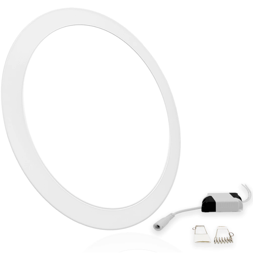 Painel Plafon Led Redondo embutir 12W Branco frio  Bivolt em Oferta na Shopee