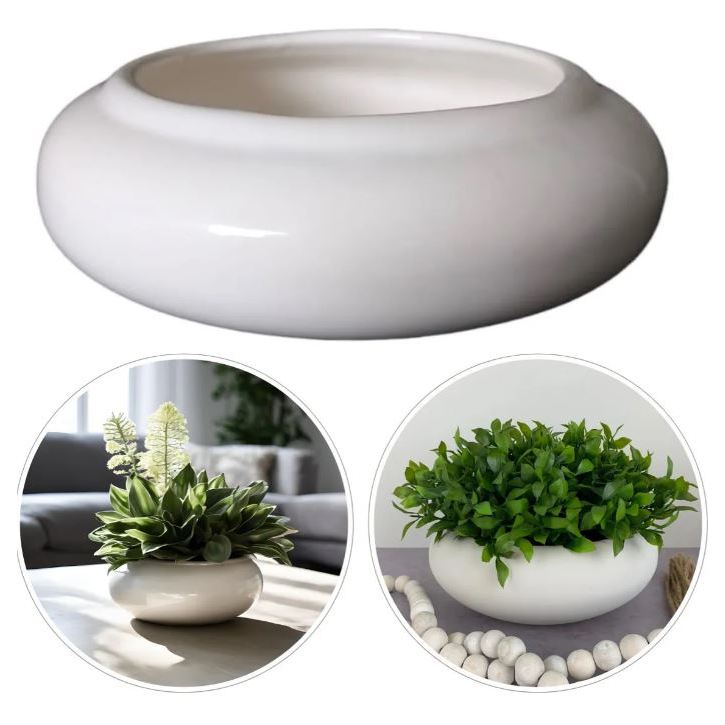 Vaso Redondo Baixo Para Bonsai Suculentas Cactos Rosa Do Deserto orquídeas decoração