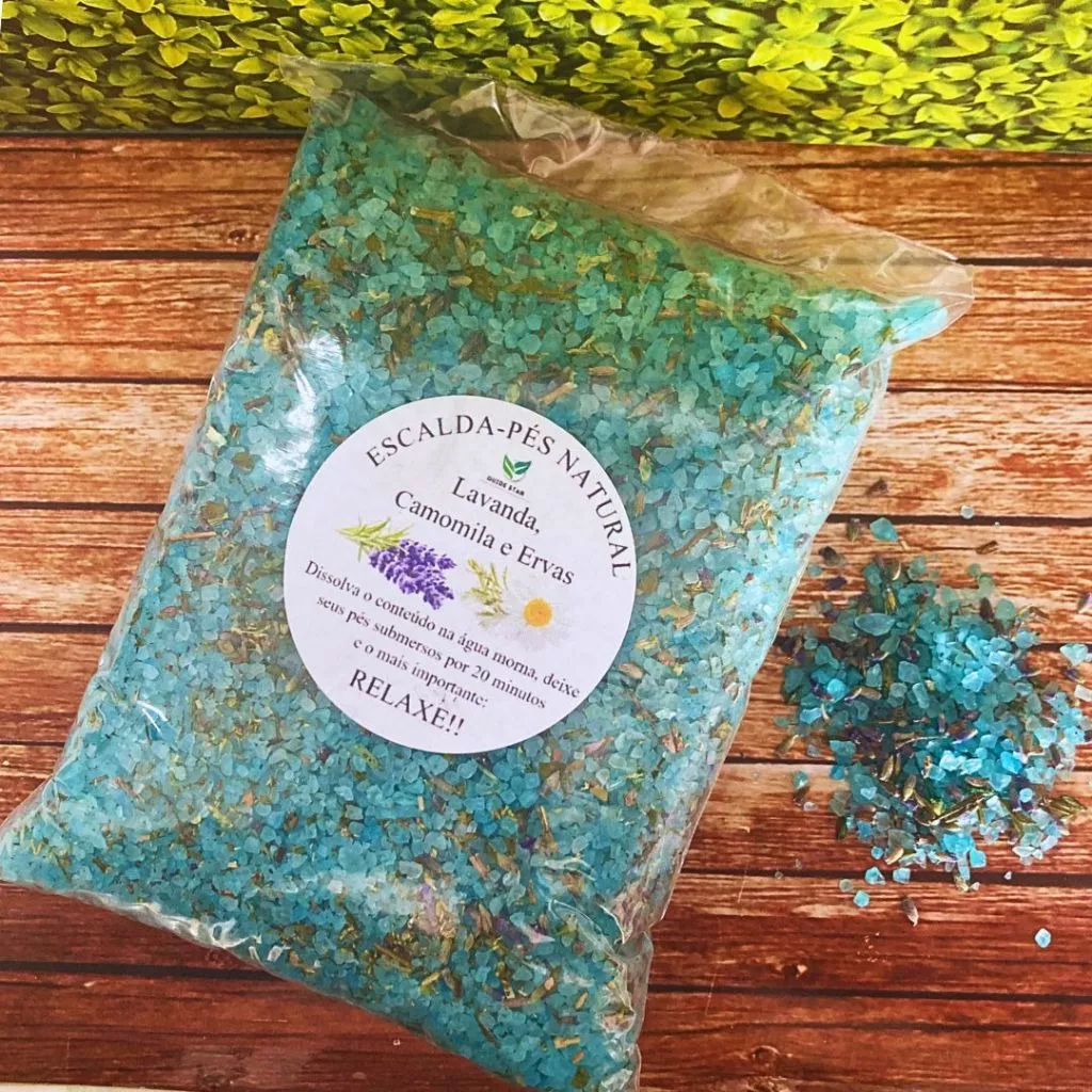 Escalda pés 1kg Lavanda, Camomila e Ervas- Escalda Pés Relaxante em Oferta na Shopee