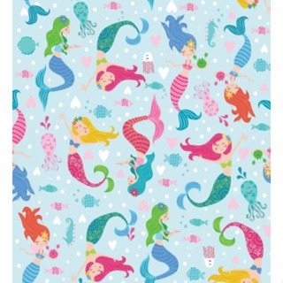 Kit Saco de Presente Infantil Fundo Do Mar Sereia + Laço Decorativo Cromus 25x37 cm em Oferta na Shopee