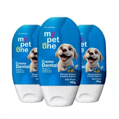Kit 3 Creme Dental Tutti Frutti para Cães e Gatos Mypetone - 90g