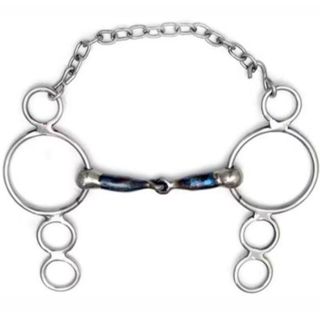 Bridão Neco Inox Freio 4 Argolas Bocal Grosso De Ferro Luxo Oferta! em Oferta na Shopee