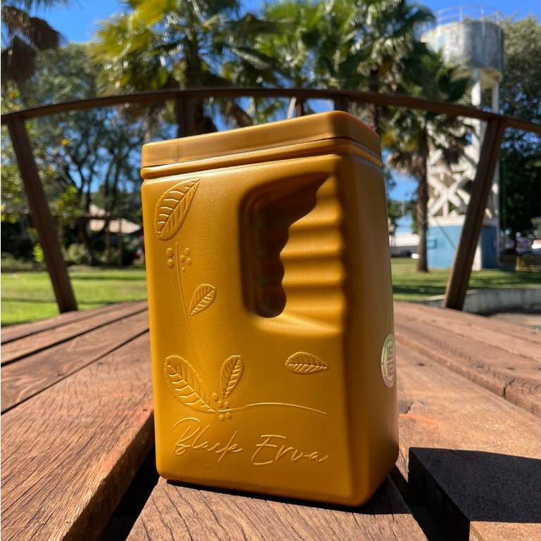 Porta erva para erva mate tereré ou chimarrão black erva lançamento