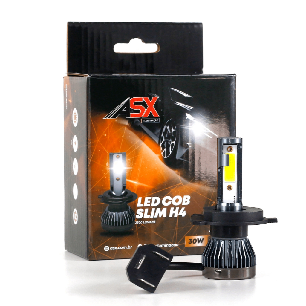 Lampada Led ASX H4 COB 12 volts 30W 3500 Lumens Par VÁRIOS CARROS - Spare Parts and Accessories for Vehicles