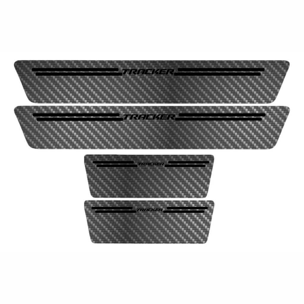Soleira Protetora Porta Premium Gm Tracker 2020 2021 - Preto