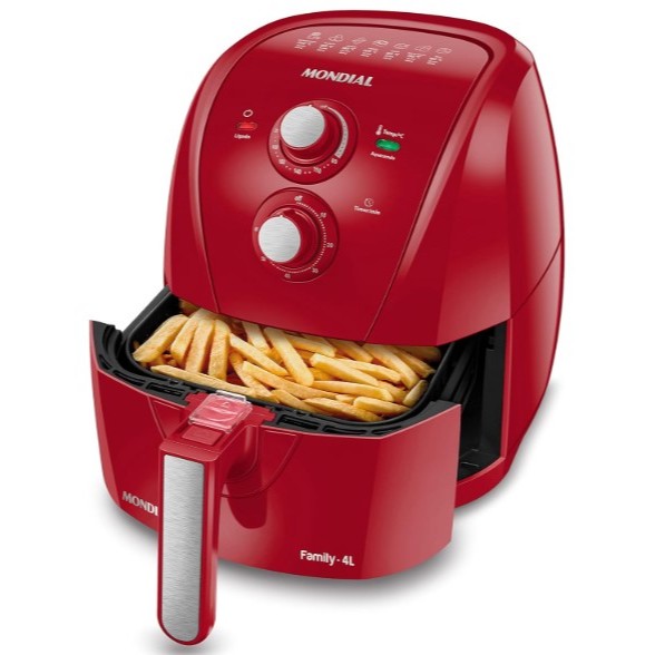 Fritadeira Elétrica Air Fryer Mondial Family 4L Sem Óleo 110v AFN-40-FR