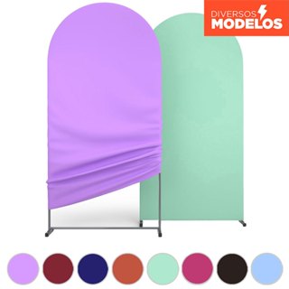 Capa Painel Romano Picolé Cores Lisas Dupla Face 2x1m Arco Festa Duas Cores Veste Fácil Sublimado em Oferta na Shopee