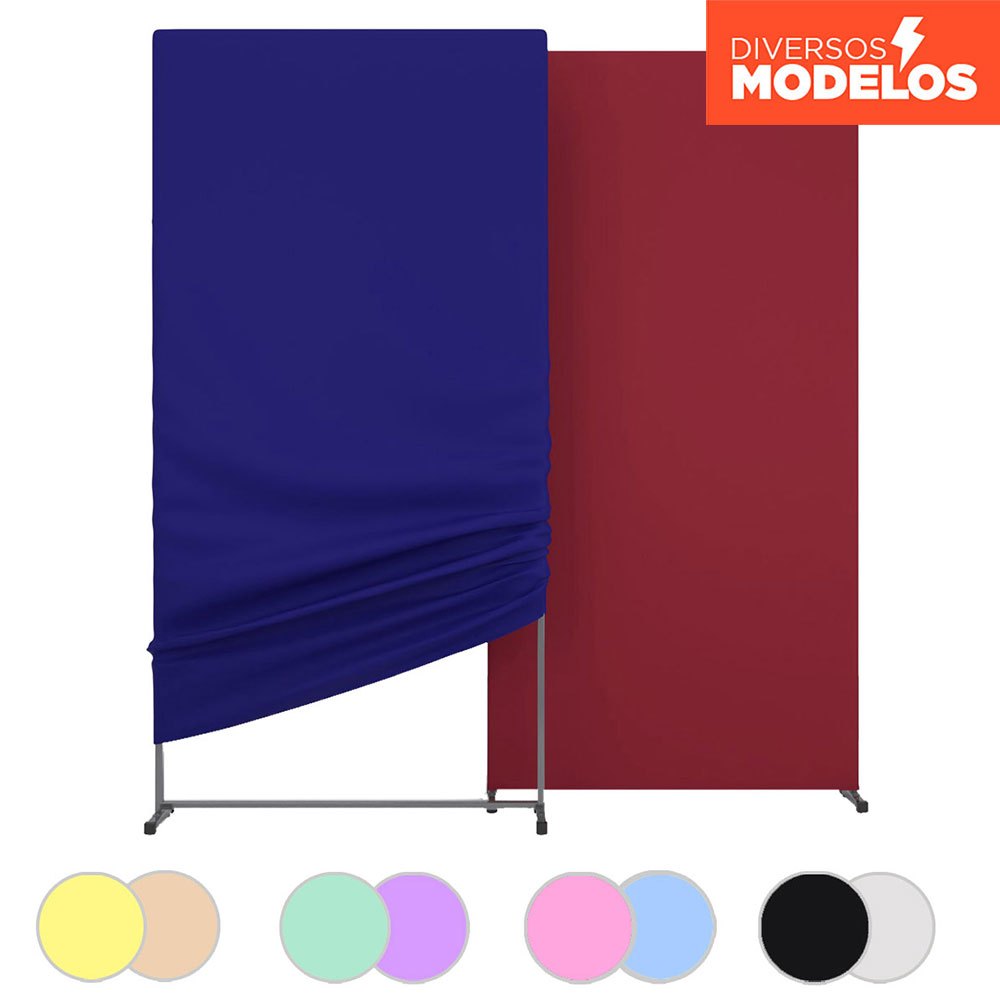 Capa Painel Retangular 2×1m Dupla Face Duas Cores Lisas Tecido Sublimado Decoração Festa Veste Fácil em Oferta na Shopee