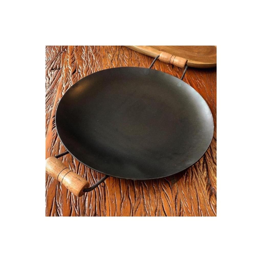 Disco Chapa de Arado Bifeira Aço Rústico Reforçado com Alças Médio 45cm